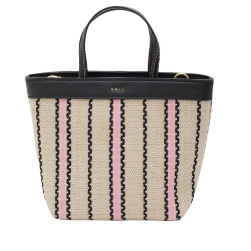 Borsa LEA Rosa a Mano Canvas+Pelle - NALI